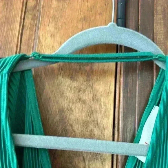 Anthropologie Long Green Dress Beautiful For Holiday/Fun On The Town M - Picture 10 of 13